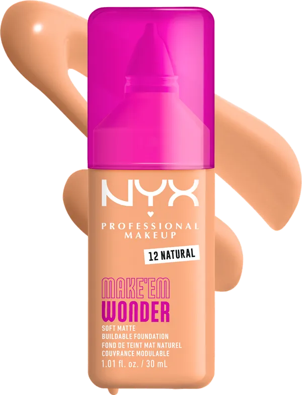 Puder za lice NYX PROFESSIONAL MAKEUP Make 'em wonder tečni puder 12 natural