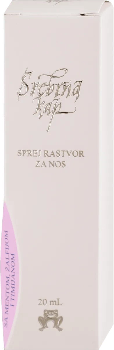 Respiratorni sistem COLLOID Srebrna kap za nos menta, žalfija, timijan 20ml