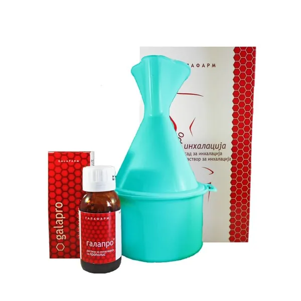 Respiratorni sistem GALAFARM GalaproÂ® plastična posuda za inhaliranje sa rastvorom za inhalaciju sa propolisom 50 ml