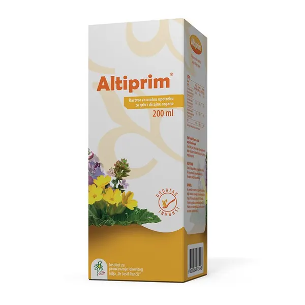 Respiratorni sistem INSTITUT JOSIF PANCIC-IJP AltiprimÂ® - rastvor za oralnu upotrebu za odrasle za grlo i disajne organe 200ml