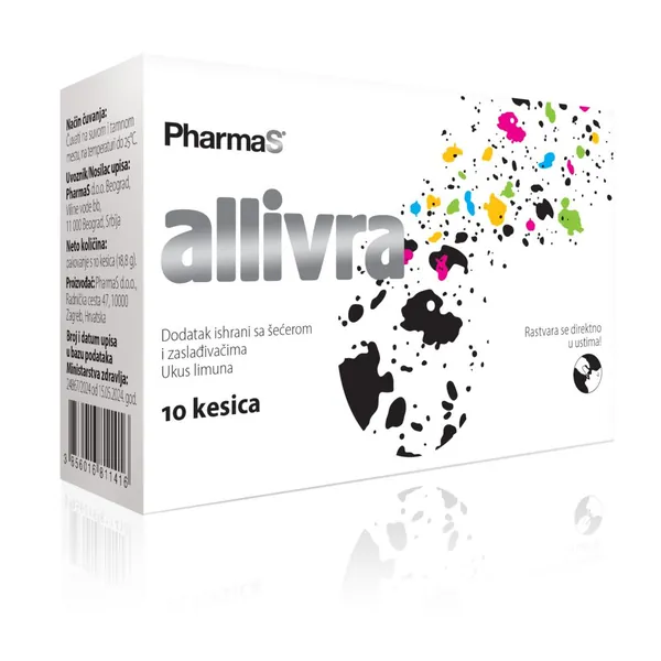 Respiratorni sistem PHARMAS Allivra, 10 kesica