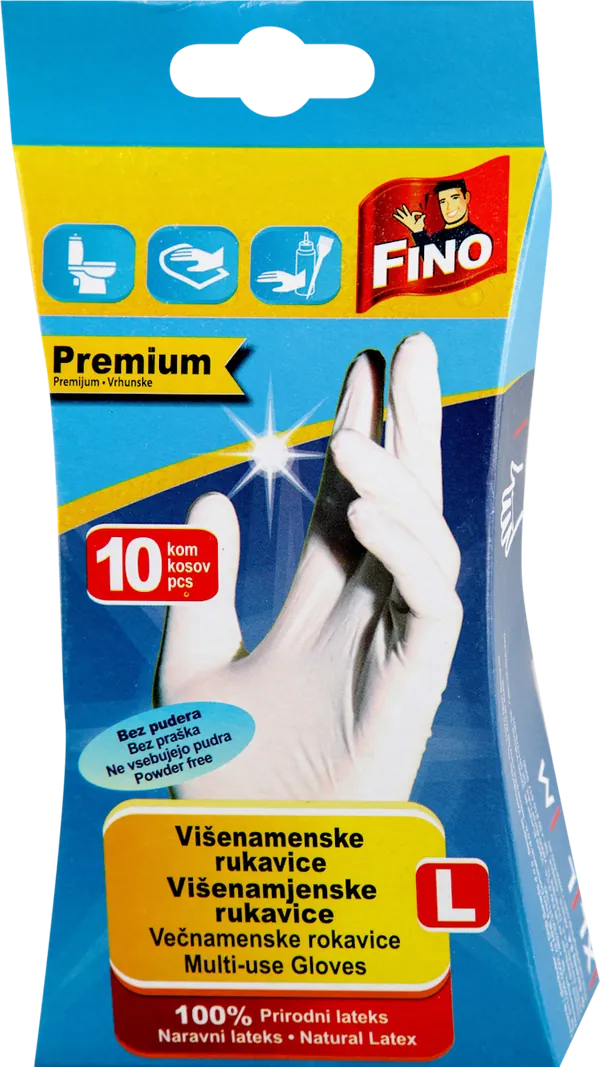 Rukavice FINO univerzalne latex l 10/1