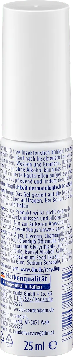 S-QUiTO FREE Sensitiv gel nakon uboda insekata 25ml