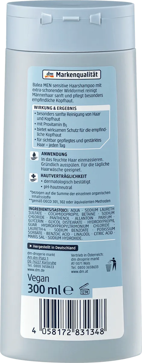 Šampon za kosu BALEA MEN Sensitive 300ml