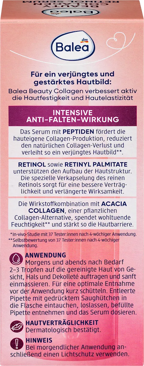Serum za lice BALEA Beauty collagen retinol 30ml