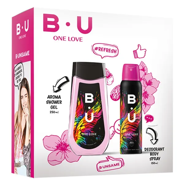 Setovi za negu tela B.U. One Love (dezodorans 150ml i gel za tuširanje 250ml)