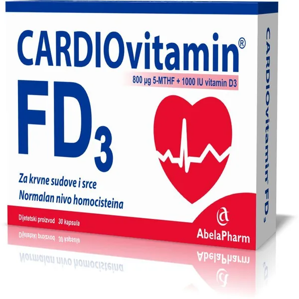 Srce, krvni sudovi i cirkulacija ABELA CARDIOvitaminÂ® FD3, 30 kapsula
