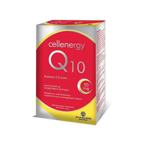 Srce, krvni sudovi i cirkulacija ALKALOID Cellenergy Q10 cps. 30x50mg