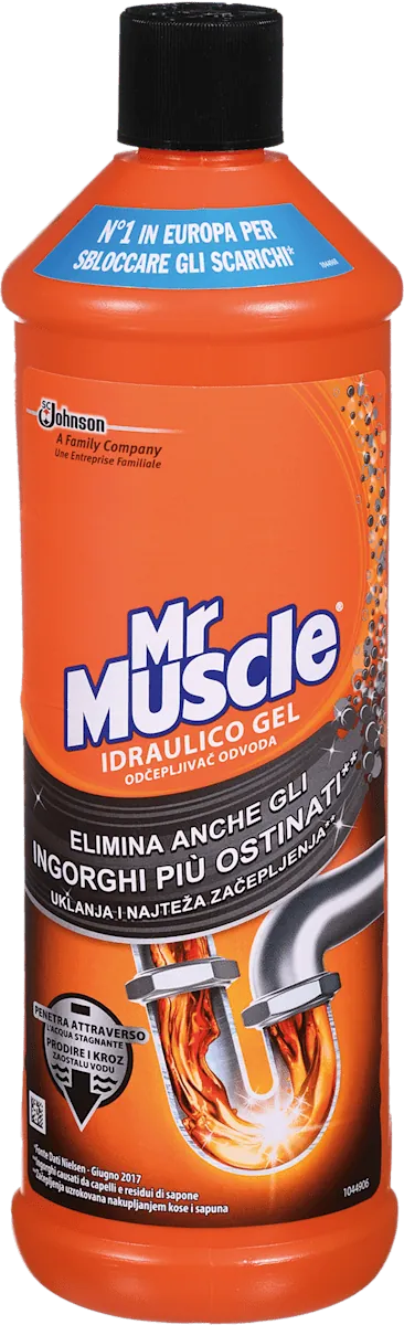 Sredstvo za čišćenje kupatila MR MUSCLE Vodoinstalater gel za čišćenje odvoda i cevi 1000ml