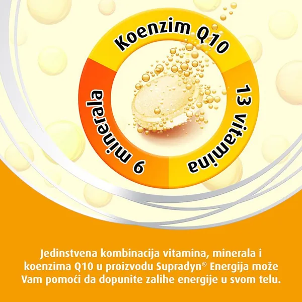 Šumeći vitamini i minerali BAYER Supradyn Energija 15 šumećih tableta