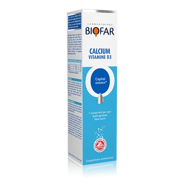 Šumeći vitamini i minerali BIOFAR Calcium plus vitamin D3