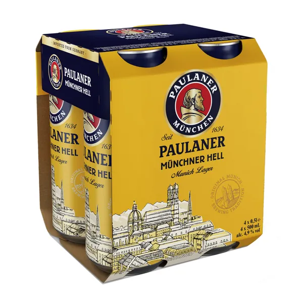 Svetlo pivo PAULANER svetlo minhensko 4x0,5l