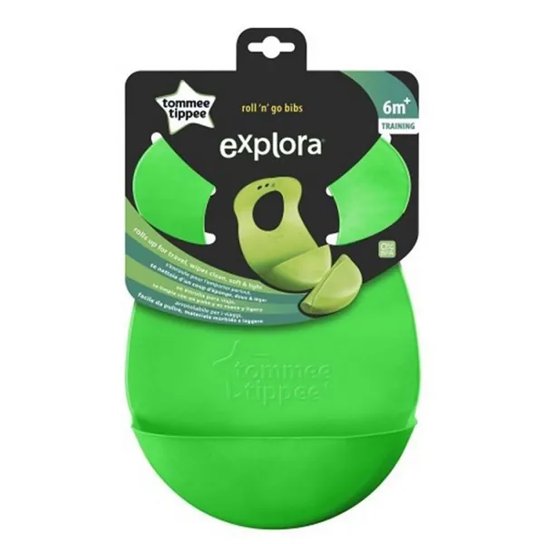TOMMEE TIPPEE Silikonska portikla sa džepom Roll & Go tirkiz
