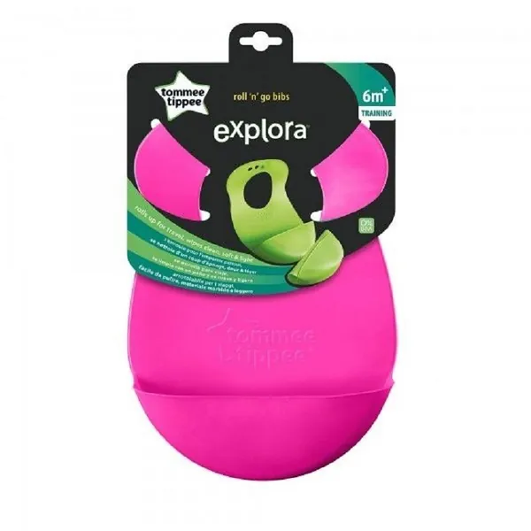 TOMMEE TIPPEE Silikonska portikla sa džepom roze
