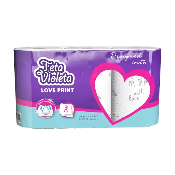 Ubrus VIOLETA Love 3sloja 3kom