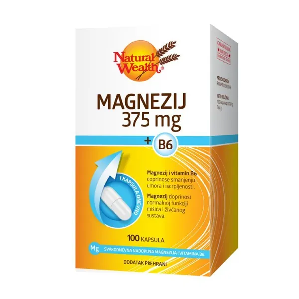 Vitamini i minerali 0 Nw magnezijum 375mg + b6 1 kapsula