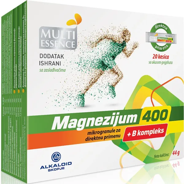 Vitamini i minerali ALKALOID Multi Essence Magnezijum 400mg + B complex a20