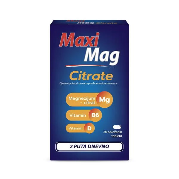 Vitamini i minerali DR.THEISS Maxi Mag Citrate 30 obloženih tableta
