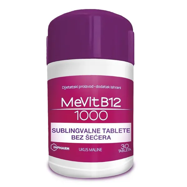 Vitamini i minerali INPHARM DIET Mevit B12 1000mcg 30 tableta