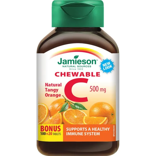 Vitamini i minerali JAMIESON LABORATORIES Jamieson vitamin C 500 za žvakanje pomorandža 120 tableta