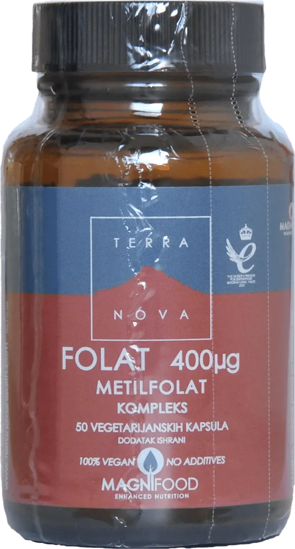 Vitamini i minerali TERRANOVA Folat Metilfolat 400Âµg kompleks A50