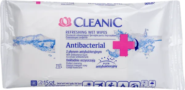 Vlažne maramice CLEANIC antibacterial 15kom