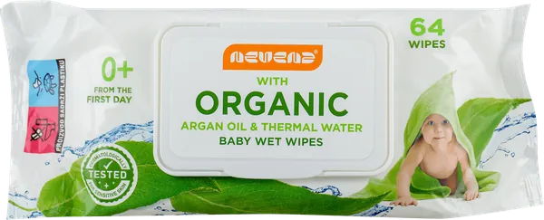 Vlažne maramice NEVENA baby organic argan oil & thermal water 64g