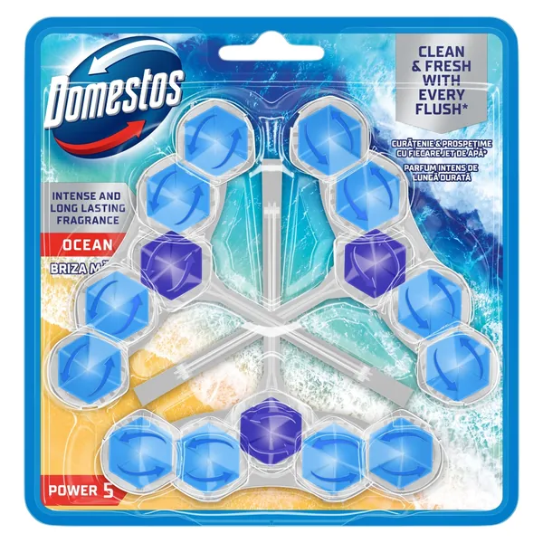 WC osveživač DOMESTOS RB power 5 ocean 3X55g