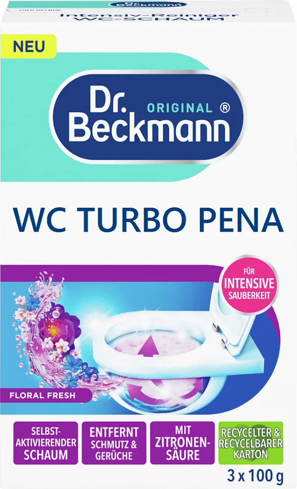 Wc osveživači DR BECKMANN turbo pena 3x100g